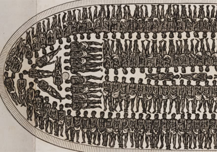 African slave ship. Graphic