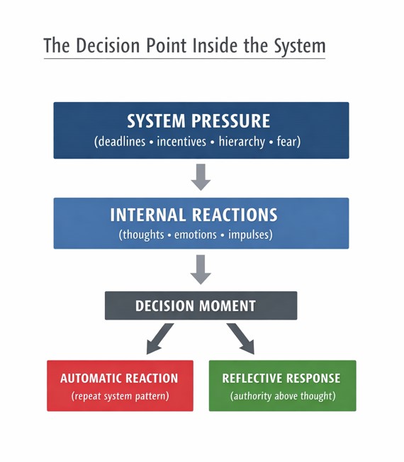 The Decision Point Inside the System. Graphic