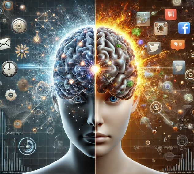 The Neurology Of Distraction & Attention. Graphic