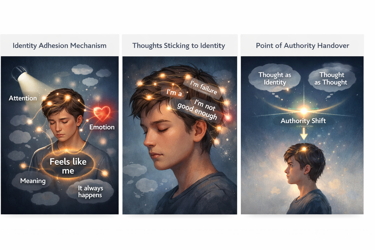 The Process Of Identity Adhesion. Graphic