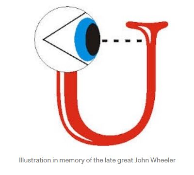 Living In A Participatory Universe. What It Means To Live In A Participatory Universe. Graphic as a tribute to the late John Wheeler, physicist-philosopher and Nobel Prize winner.