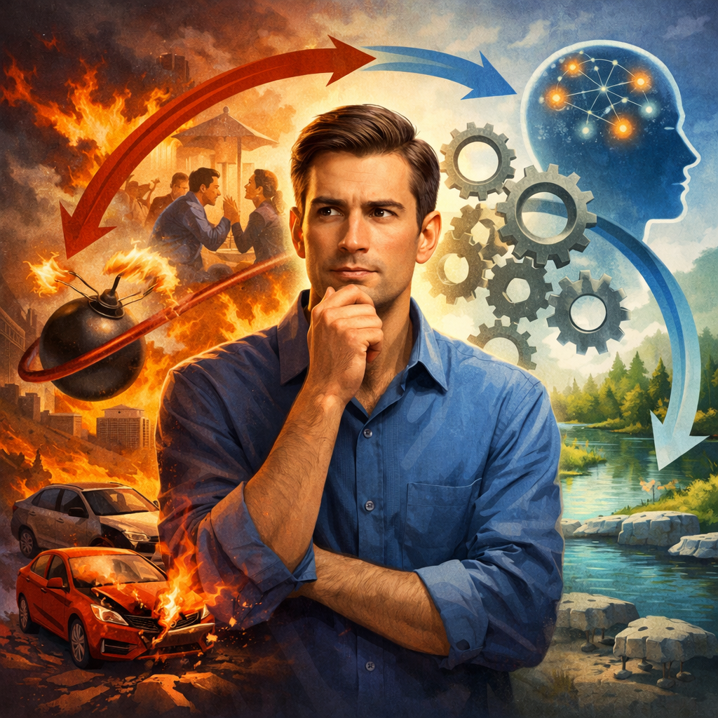 Reactive Or Reflective Decisions. Graphic