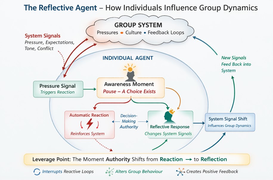 The Reflective Agent and Behaviour As A Signal in The System. Graphic
