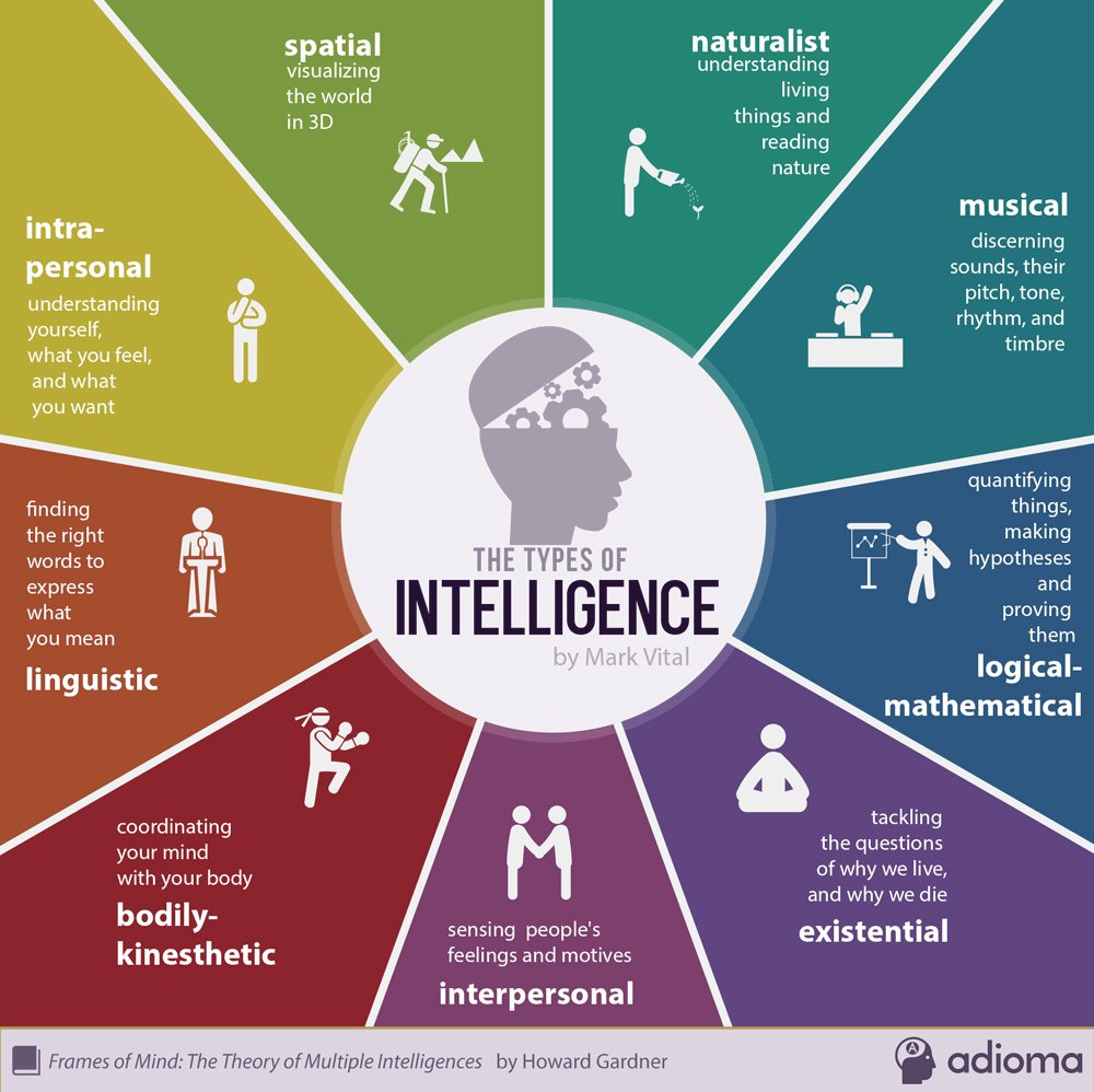 Multiple Intelligence Theory.There Is More To You Than Meets The IQ Test. Graphic