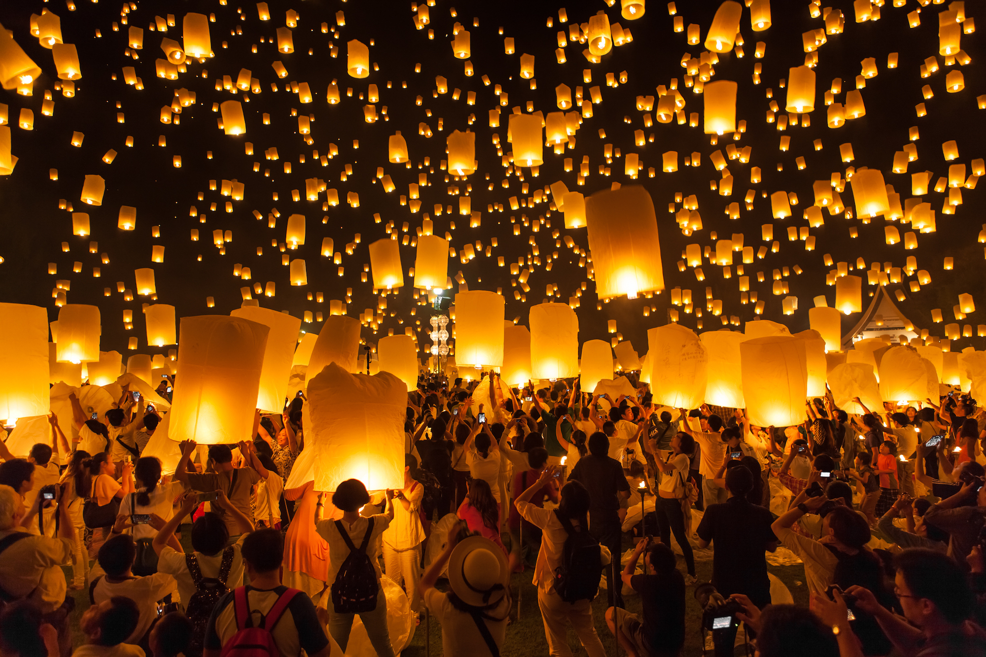 The Power Of Rituals - The Purpose Of Ritual Is Connection Through A Life Is Created From A Collage Of Meaningful Moments. Photo of the New Year lantern ceremony in Chiang Mai.