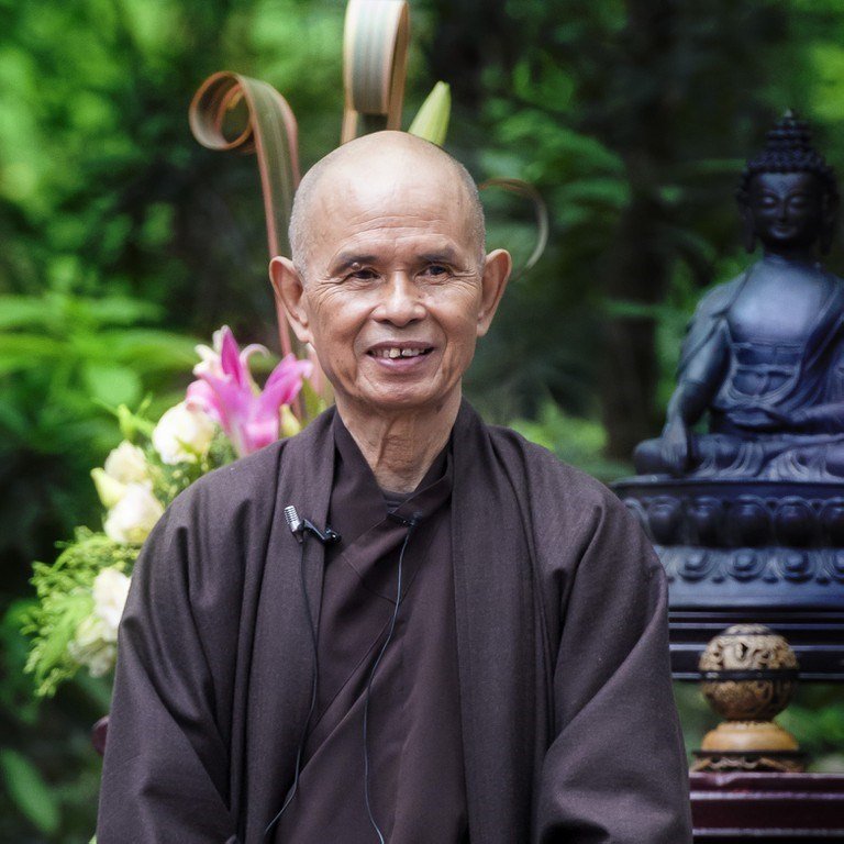 Thich Nhat Hanh -  The Miracle Of Mindfulness.  Living In The Present Moment. Portrait picture.