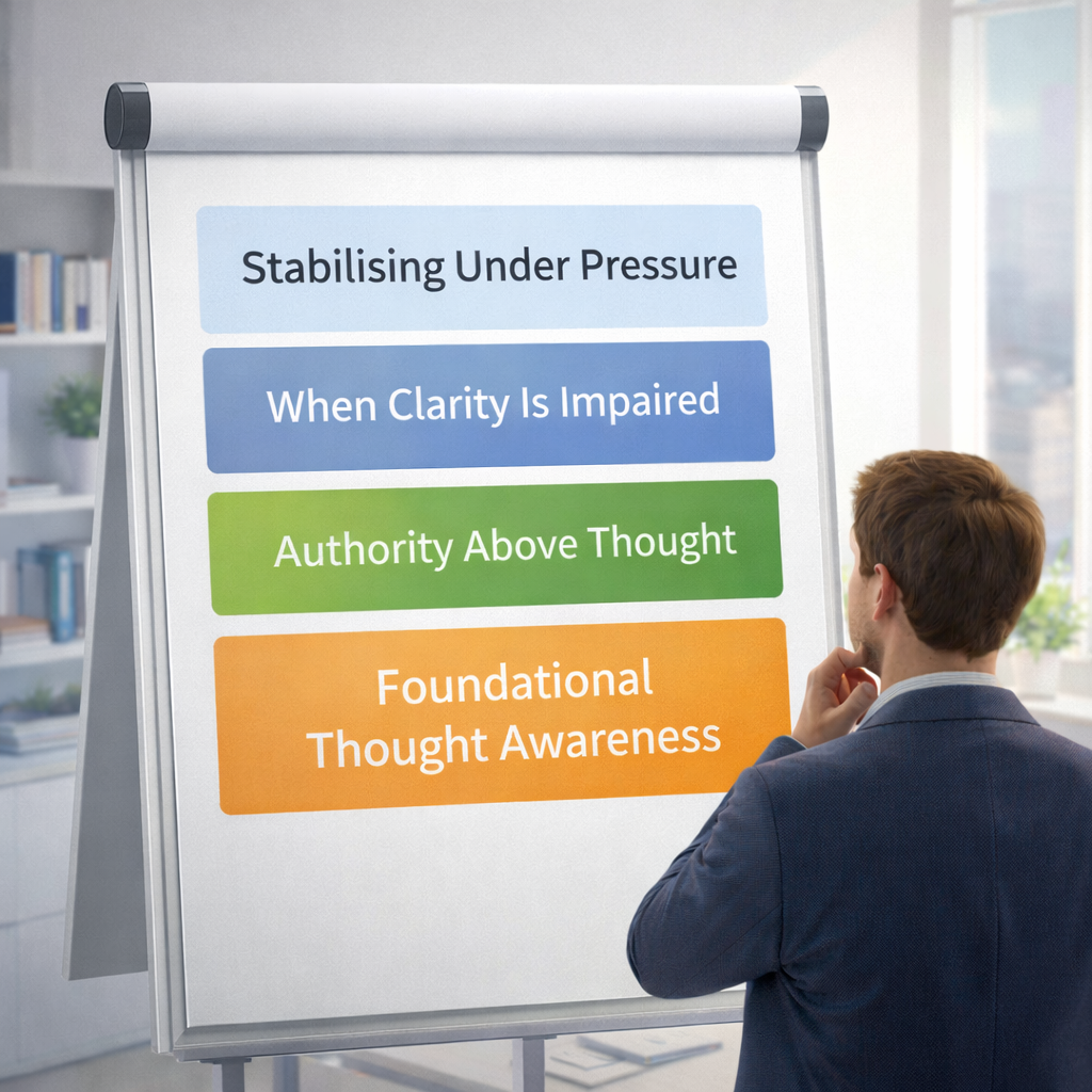 Thought Awareness And Mindfulness Framework. Graphic